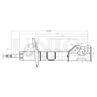 Амортизатор газовый передней подвески правый UNIO SAB-10306 GI7B0 K 1441313326
