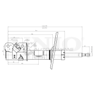 Амортизатор газовый передней подвески правый UNIO 1441313330 SAB-10221 1QM LY8 - Изображение 3