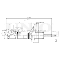 Амортизатор масляный передней подвески UNIO SAB-20031 1441313366 WA 97G
