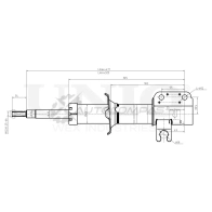 Амортизатор масляный передней подвески левый UNIO 1441313371 JYH2 RC SAB-20008