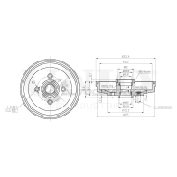 Барабан тормозной задний UNIO TC3 CHS9 BRD-10037 1441313429