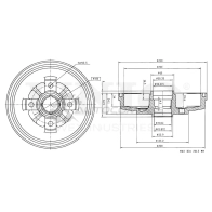Барабан тормозной задний UNIO BRD-10034 1441313431 BIX K4
