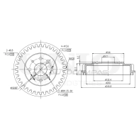 Барабан тормозной задний UNIO 2 FXPCDL 1441313435 BRD-10022