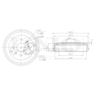 Барабан тормозной задний UNIO 2R8Q MT BRD-10007 1441313439