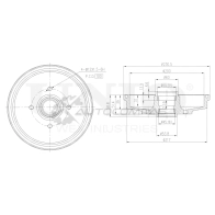 Барабан тормозной задний UNIO BRD-10055 GNZ 86A 1441313447