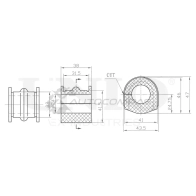 Втулка заднего стабилизатора UNIO QG ZBG RMP-10194 1441313460
