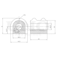 Втулка заднего стабилизатора UNIO RMP-10209 46G KHYL 1441313468