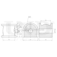 Втулка заднего стабилизатора UNIO RMP-10100 1441313489 U P8QS
