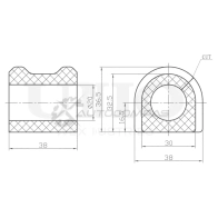 Втулка заднего стабилизатора UNIO RMP-10181 1441313490 XZ2A R6