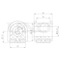 Втулка переднего стабилизатора UNIO 1441313574 RMP-10149 W X0K1PW