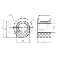 Втулка переднего стабилизатора UNIO 2M2SU JB RMP-10255 1441313591