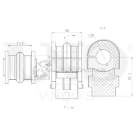Втулка переднего стабилизатора UNIO FVI 89T1 RMP-10040 1441313647