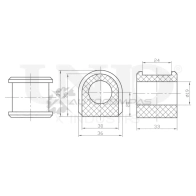 Втулка переднего стабилизатора UNIO RMP-10167 XE 1QQP 1441313667