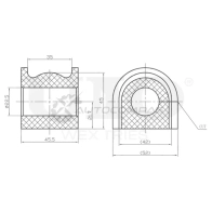 Втулка переднего стабилизатора UNIO RMP-10271 6BO X6 1441313685