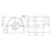 Втулка переднего стабилизатора UNIO K3D B4A RMP-10188 1441313692