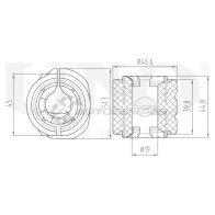Втулка переднего стабилизатора UNIO RMP-10065 1441313700 G1A S6C