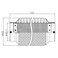 Гофра глушителя 40x100 мм InnerBraid UNIO T2FYZ J 1441313730 EXP-40100 - Изображение 4