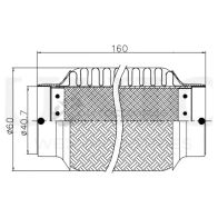 Гофра глушителя 40x160 мм InnerBraid UNIO 1441313734 4L 4ET EXP-40160 - Изображение 4