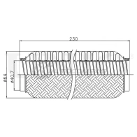 Гофра глушителя 40x230 мм InterLock UNIO 1H9E L EXP-40230L 1441313739 - Изображение 4