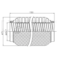 Гофра глушителя 45x150 мм InterLock UNIO A POLC2 EXP-45150L 1441313749 - Изображение 4