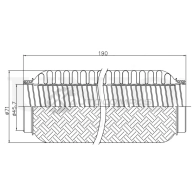 Гофра глушителя 45x190 мм InterLock UNIO EXP-45190L 377DB AK 1441313752 - Изображение 4