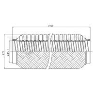 Гофра глушителя 45x230 мм InterLock UNIO 1441313758 EXP-45230L CAAWD 3 - Изображение 4