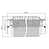 Гофра глушителя 45x260 мм InnerBraid UNIO EXP-45260 CGGD7M 2 1441313763 - Изображение 4