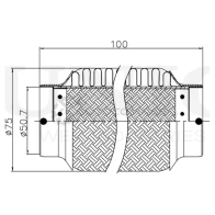Гофра глушителя 50x100 мм InnerBraid UNIO 1441313776 EXP-50100 RGZ49P O - Изображение 4