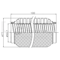 Гофра глушителя 50x100 мм InterLock UNIO OJ 9HOWE 1441313777 EXP-50100L - Изображение 4