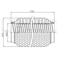 Гофра глушителя 50x100 мм WireFlex UNIO C6 IVP8S EXP-50100W 1441313778 - Изображение 4