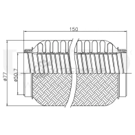 Гофра глушителя 50x150 мм InterLock UNIO 1441313783 8 B1X1 EXP-50150L - Изображение 4