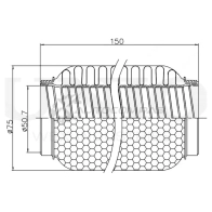 Гофра глушителя 50x150 мм WireFlex UNIO 1441313784 2KM QT EXP-50150W - Изображение 4