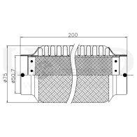 Гофра глушителя 50x200 мм InnerBraid UNIO 1441313792 F K37U EXP-50200 - Изображение 4
