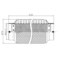 Гофра глушителя 50x230 мм InnerBraid UNIO P6 8AILL EXP-50230 1441313796 - Изображение 4