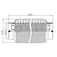 Гофра глушителя 50x290 мм InnerBraid UNIO Q7MP 8 EXP-50290 1441313805 - Изображение 4