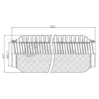 Гофра глушителя 50x320 мм InterLock UNIO 1441313807 Y 2L79E EXP-50320L - Изображение 4