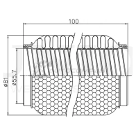 Гофра глушителя 55x100 мм WireFlex UNIO EXP-55100W 1441313813 OUWGAB 0 - Изображение 4