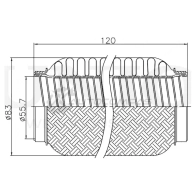 Гофра глушителя 55x120 мм InterLock UNIO 1441313815 4JCIH 37 EXP-55120L - Изображение 4