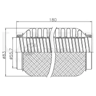 Гофра глушителя 55x180 мм InterLock UNIO EXP-55180L 8HETZ F 1441313823 - Изображение 4