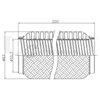 Гофра глушителя 55x200 мм InterLock UNIO EXP-55200L I6 8UKL4 1441313826 - Изображение 4