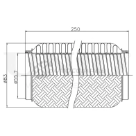 Гофра глушителя 55x250 мм InterLock UNIO EXP-55250L LO30 H 1441313834 - Изображение 4