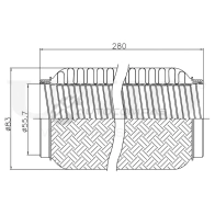 Гофра глушителя 55x280 мм InterLock UNIO EXP-55280L 1441313837 XL8 MMU - Изображение 4