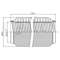 Гофра глушителя 60x150 мм InterLock UNIO 5ZCOL 5I 1441313844 EXP-60150L - Изображение 4