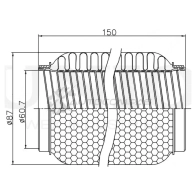 Гофра глушителя 60x150 мм WireFlex UNIO EXP-60150W 1441313845 2P8J P - Изображение 4