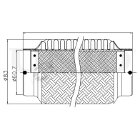 Гофра глушителя 60x200 мм InnerBraid UNIO EXP-60200 1441313846 SHH2H D9 - Изображение 4