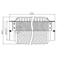 Гофра глушителя 60x250 мм InnerBraid UNIO F65AJJ J 1441313852 EXP-60250 - Изображение 4