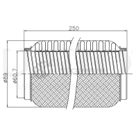 Гофра глушителя 60x250 мм InterLock UNIO QK T9Q EXP-60250L 1441313853 - Изображение 4