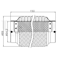 Гофра глушителя 64x150 мм InnerBraid UNIO 1441313857 QQ YIZA EXP-64150 - Изображение 4