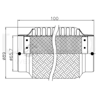 Гофра глушителя 65x100 мм InnerBraid UNIO EXP-65100 XWAW DA 1441313861 - Изображение 4