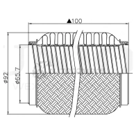 Гофра глушителя 65x100 мм InterLock UNIO ZUG 9S83 1441313862 EXP-65100L - Изображение 3